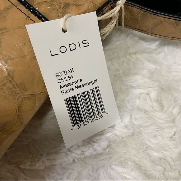 🆕 Lodis Alexandria Paola Messenger Crossbody Snakeskin Print Bag - Picture 5 of 15